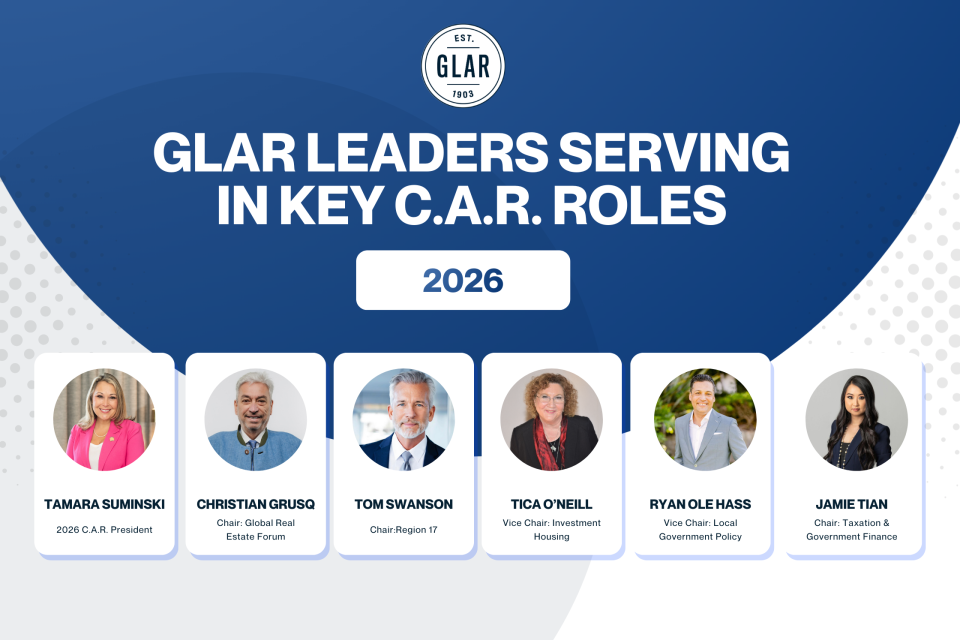 GLAR Leaders Appointed to Key 2026 C.A.R. Roles