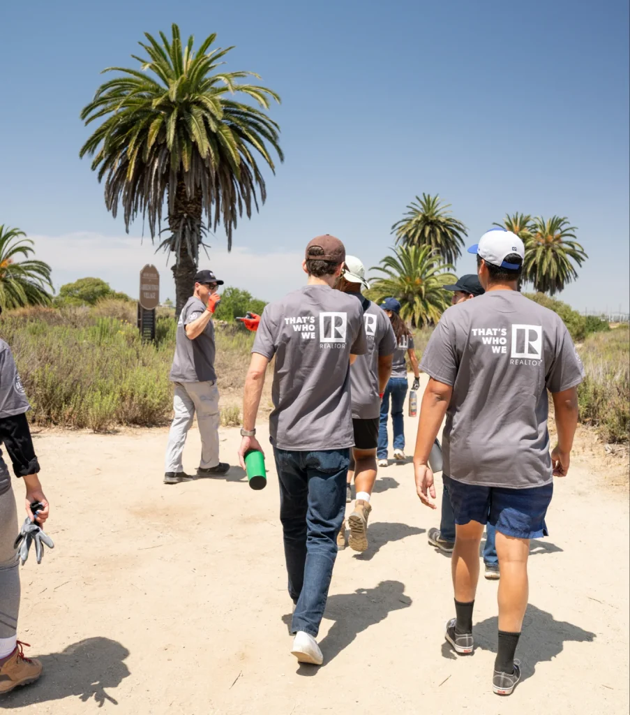GLAR volunteers in foundation t-shirts walking together
