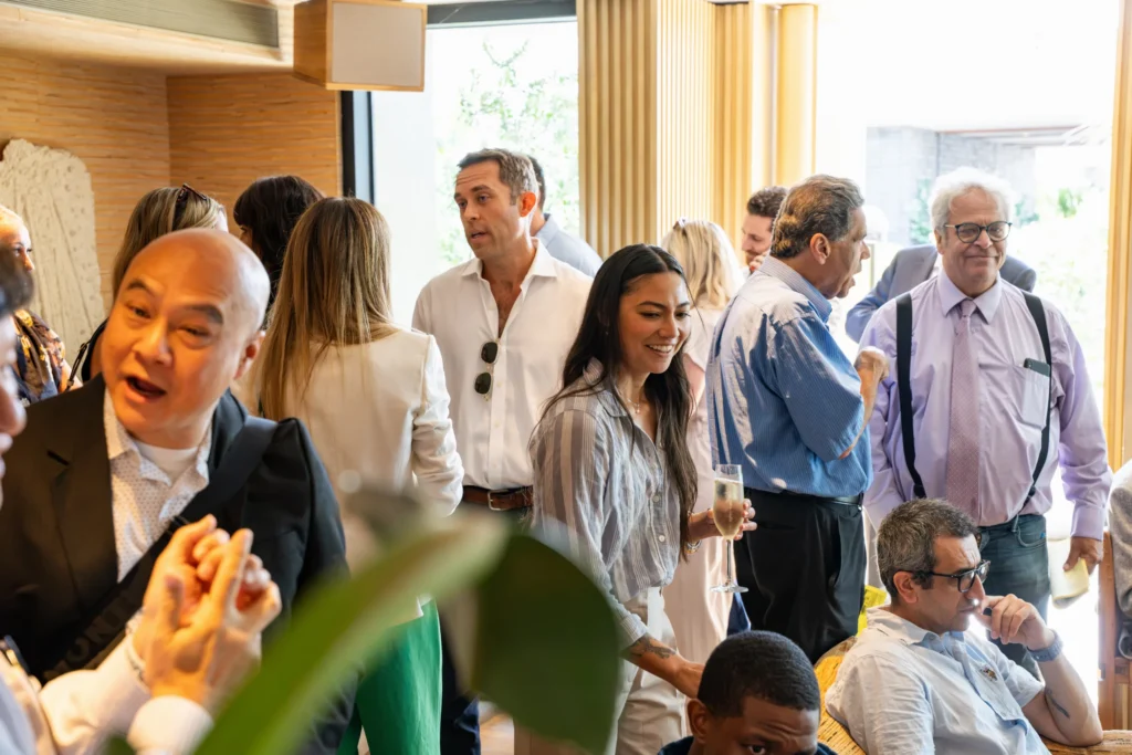 GLAR members talking at a committee networking event